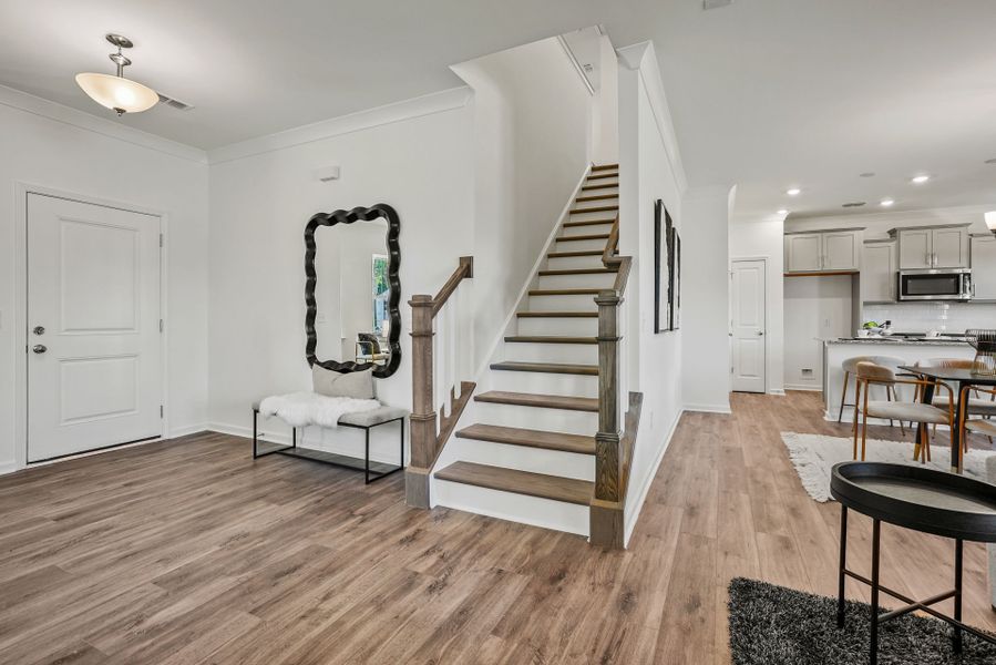 Furnished interior view inside a new home in Stewarts Landing, Charlotte (Image 3).
