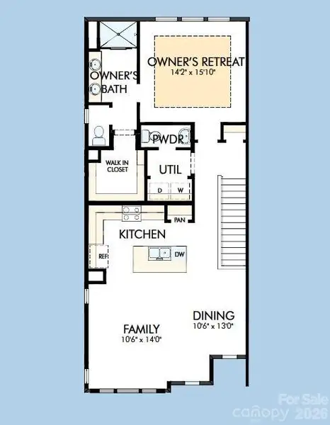 2D floor plan layout of this home in Westwood Reserve, Charlotte, NC (Image 4).