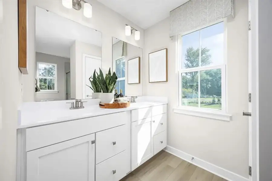 Representative furnished interior of a home built from the Odessa by Ryan Homes in Townes At Abner Creek, Greer (Image 13).