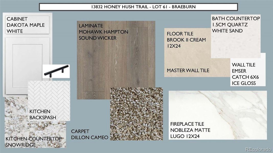INTERIOR FINISH SELECTIONS. INTERIOR FINISH SELECTIONS.