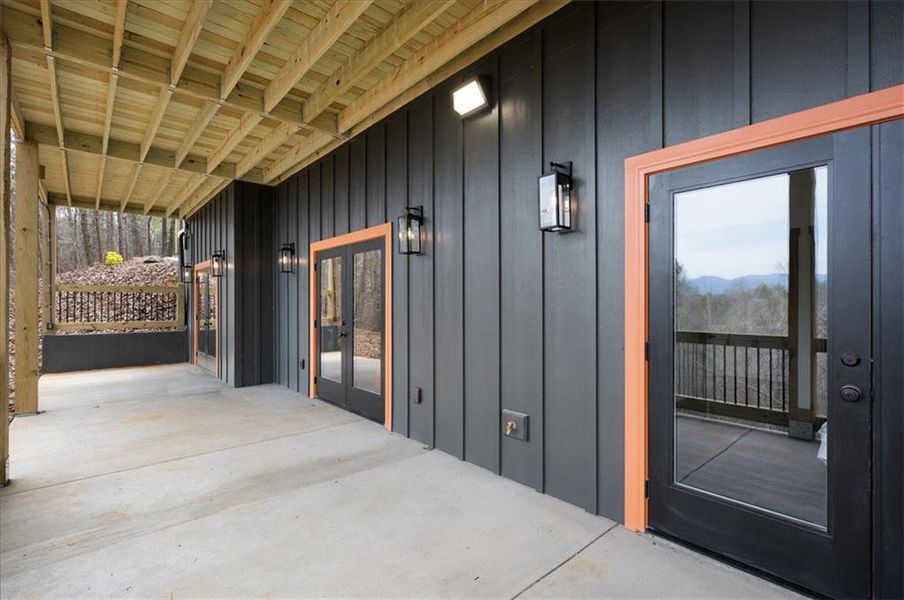 Exterior details and patio area of a home in , Ellijay (Image 21).
