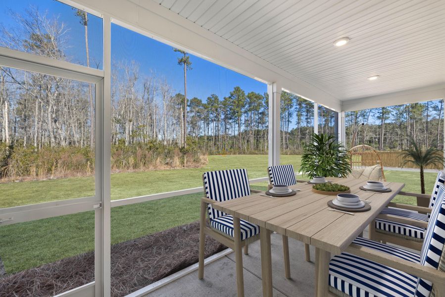 Representative exterior details of a home built from the Juniper Ii by Beazer Homes in The Oaks, Goose Creek (Image 3).