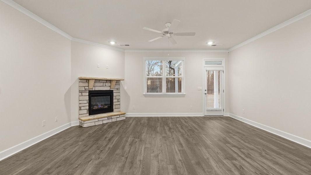 Representative unfurnished interior of a home built from the Marlene by D.R. Horton in Heritage Pointe, Senoia (Image 14).