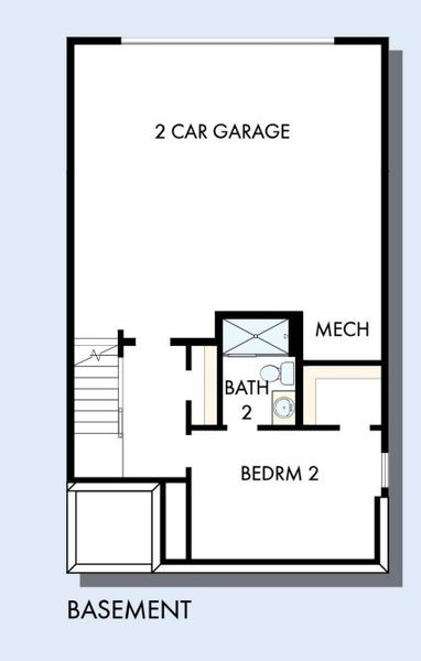2D floor plan layout for the The Brexton by David Weekley Homes in Celesta, Decatur, GA (Image 3).