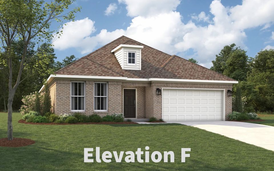 Representative exterior photo of a completed home built from the Silvermist by Stonehollow Homes in Heritage Grove, Blue Ridge, TX (Image 1). Representative exterior photo of a completed home built from the Silvermist by Stonehollow Homes in Heritage Grove, Blue Ridge, TX (Image 1).