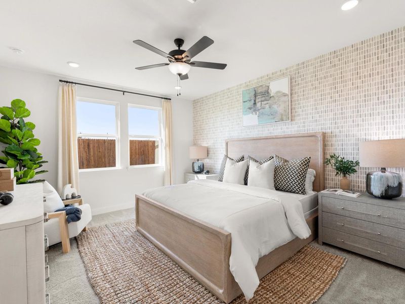 Furnished interior view inside a new home in Mercer Meadows, Royse City (Image 17).