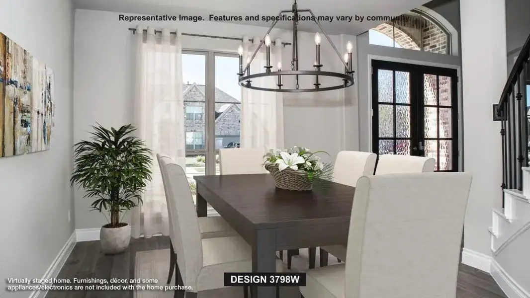 Furnished interior view inside a new home in Katy Court 70', Katy (Image 4).