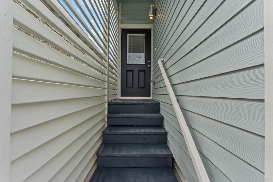 Exterior details and patio area of a home in , Galveston (Image 2). Exterior details and patio area of a home in , Galveston (Image 2).