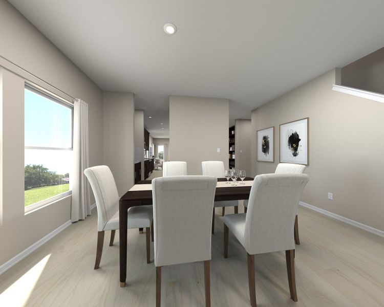 Dining room in the Verona floorplan
