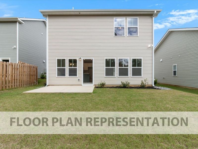 Representative exterior photo of a completed home built from the 1684 Plan by Ivey Homes in Forrest Bluff, North Augusta, SC (Image 17). Representative exterior photo of a completed home built from the 1684 Plan by Ivey Homes in Forrest Bluff, North Augusta, SC (Image 17).
