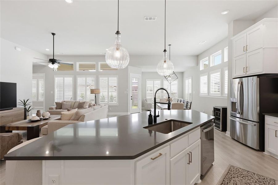 Furnished interior view inside a new home in Pecan Square – Classics, Northlake (Image 11).