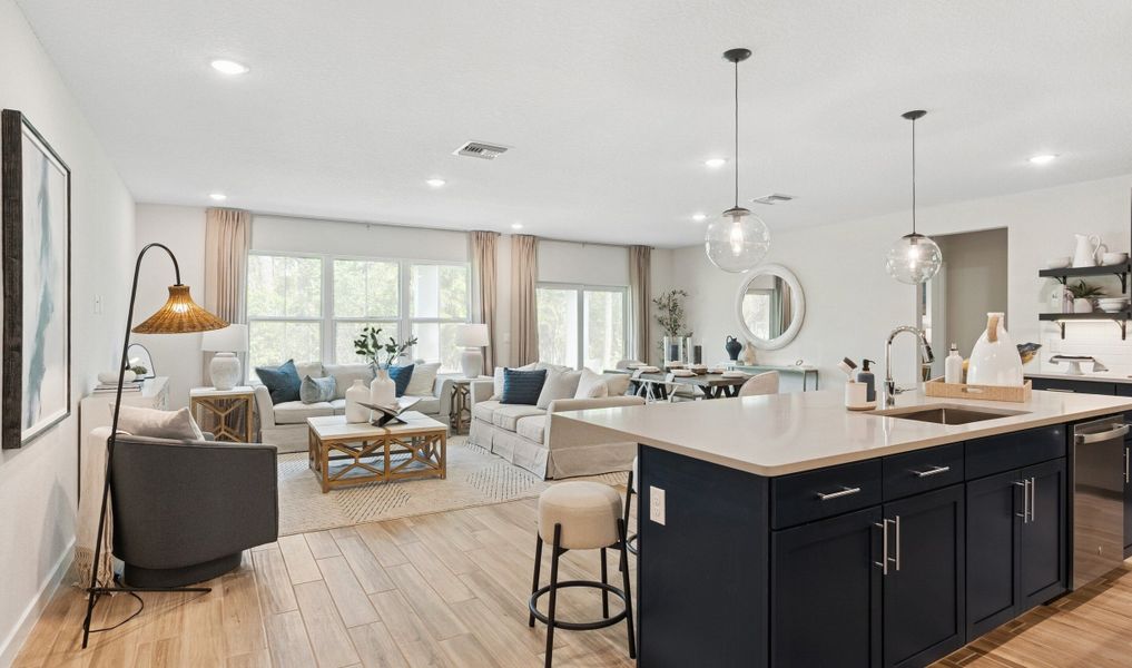 Kitchen overlooking great room