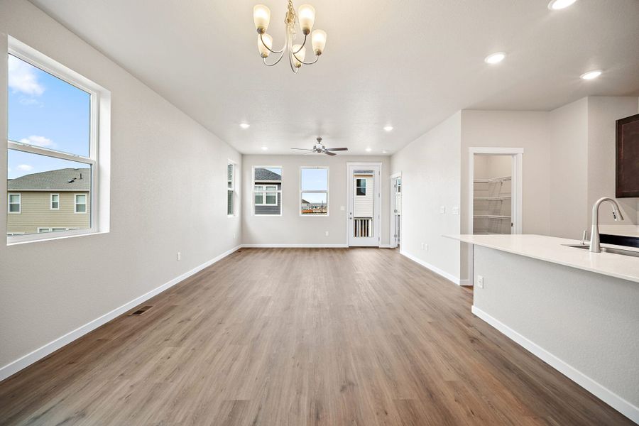 Spacious, unfurnished interior of a new home in Ridge at Lorson Ranch, Colorado Springs (Image 7).