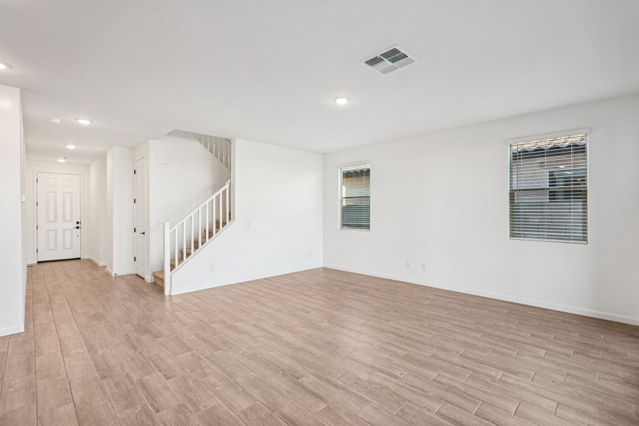 Great room. Finishes and options may vary.