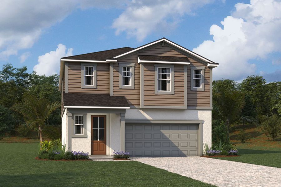 Representative exterior photo of a completed home built from the Highlands by Mattamy Homes in Crosswind Ranch, Parrish, FL (Image 5).