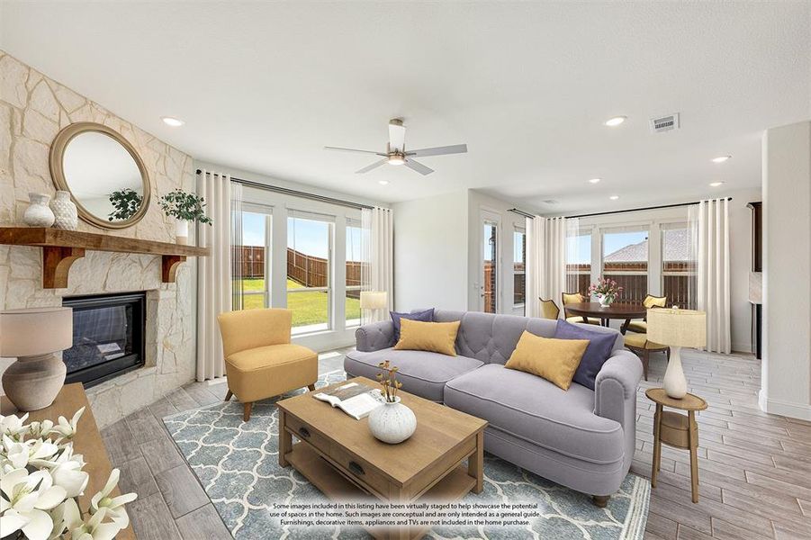 Furnished interior view inside a new home in Hampton Park, Glenn Heights (Image 4).