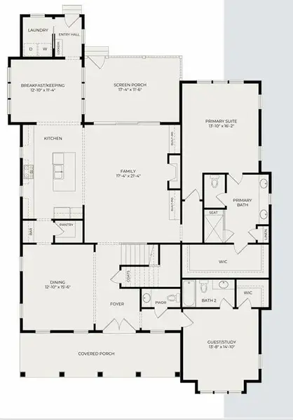 2D floor plan layout of this home in , Wando, SC (Image 4).