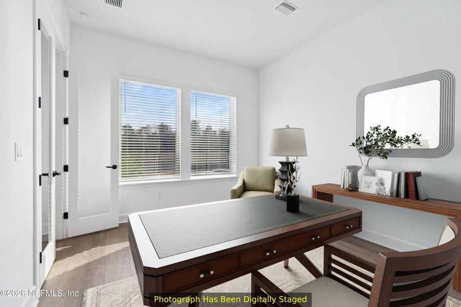 Furnished interior view inside a new home in Granville at eTown 38', Jacksonville (Image 7). Furnished interior view inside a new home in Granville at eTown 38', Jacksonville (Image 7).