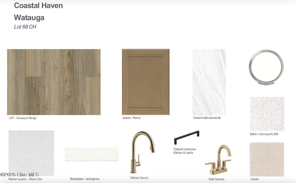 Sample of building materials used in homes in Coastal Haven, Leland (Image 10).