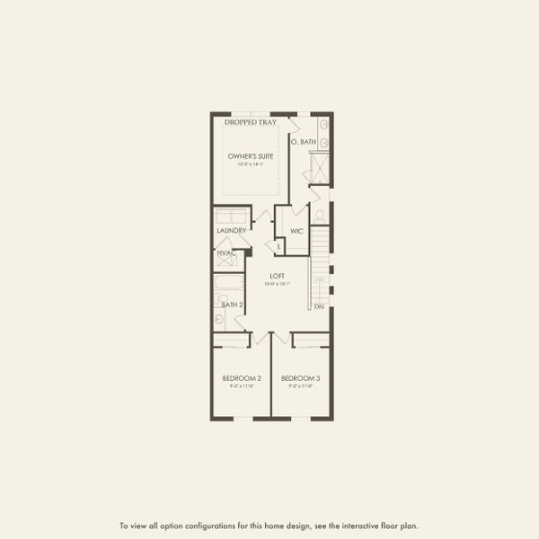 2D floor plan layout for the Nautical by Pulte Homes in Vida's Way, Wesley Chapel, FL (Image 3).