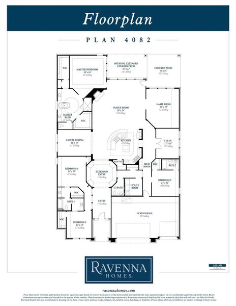2D floor plan layout of this home in Artavia 70′, Conroe, TX (Image 5).
