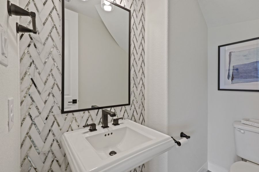 Furnished interior view inside a new home in Bridgeland 45', 50', 70', Cypress (Image 22).