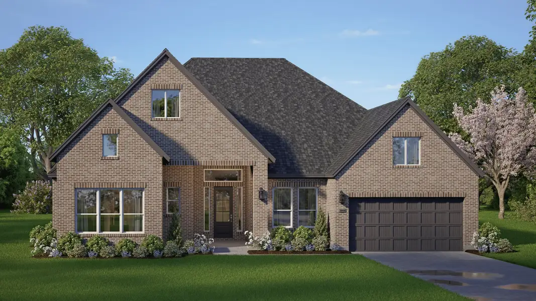 Representative exterior photo of a completed home built from the Mcilroy 70′ Lot by Chesmar Homes in Riceland, Mont Belvieu, TX (Image 3). Representative exterior photo of a completed home built from the Mcilroy 70′ Lot by Chesmar Homes in Riceland, Mont Belvieu, TX (Image 3).