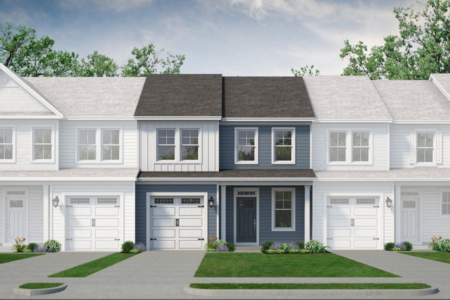 Representative exterior photo of a completed home built from the The Dahlia by Chesapeake Homes in Riverwalk Pointe, Leland, NC (Image 7).