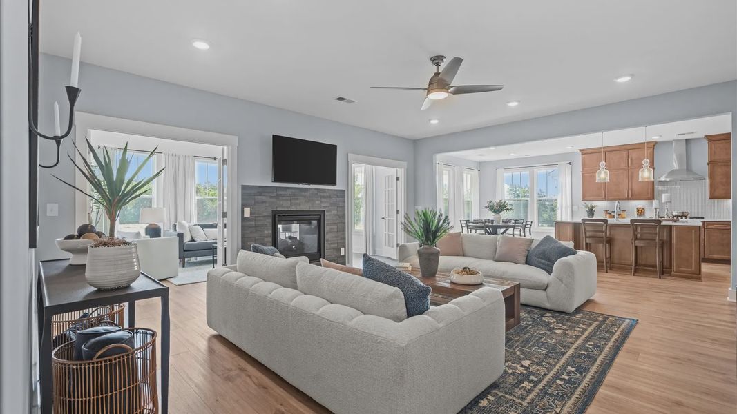 Furnished interior view inside a new home in Kayfield at Midway, Anderson (Image 3).
