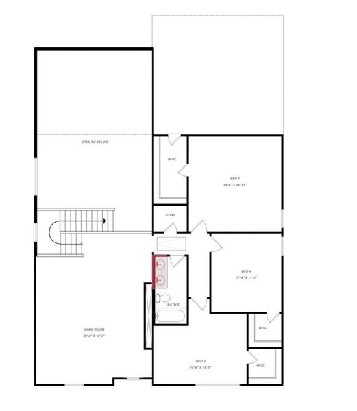 2D floor plan layout of this home in Sunterra 50s, Katy, TX (Image 4). 2D floor plan layout of this home in Sunterra 50s, Katy, TX (Image 4).
