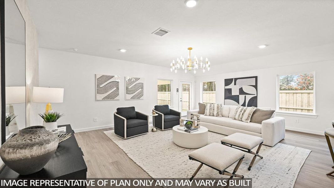 Furnished interior view inside a new home in Granger Pines, Conroe (Image 8).