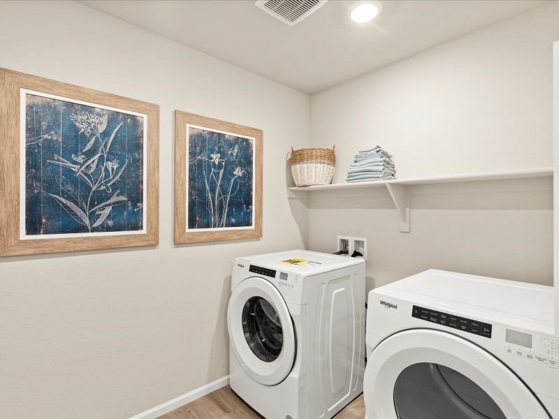 Furnished interior view inside a new home in Skyview at High Point, Aurora (Image 13).