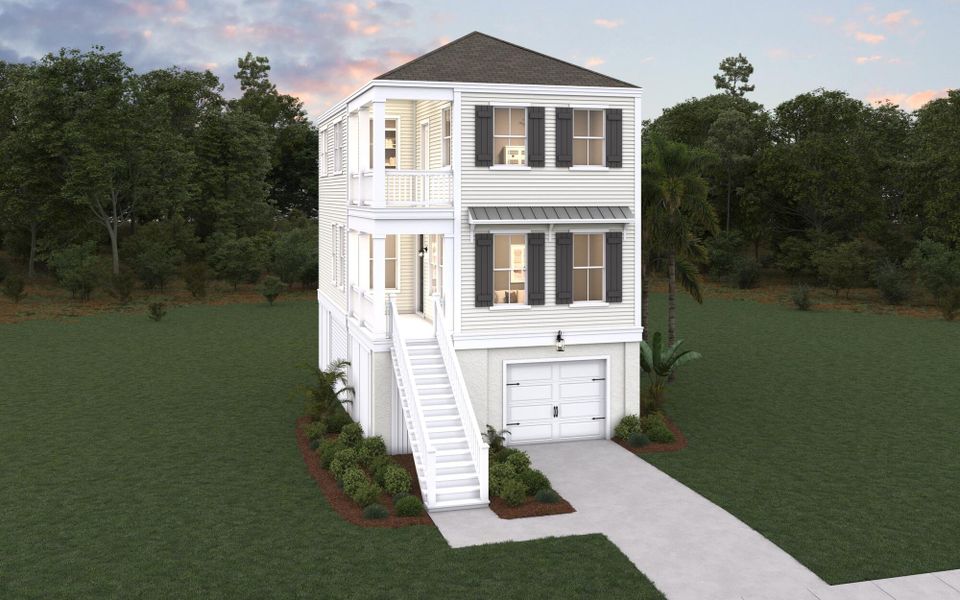 Front exterior of a new home in , Hanahan, SC, highlighting curb appeal (Image 4).