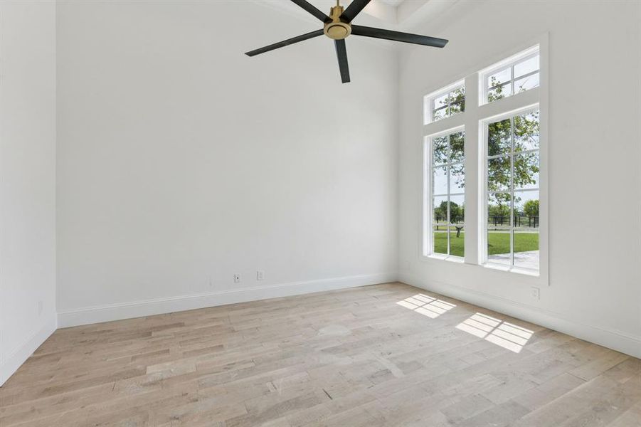 Office with double doors.