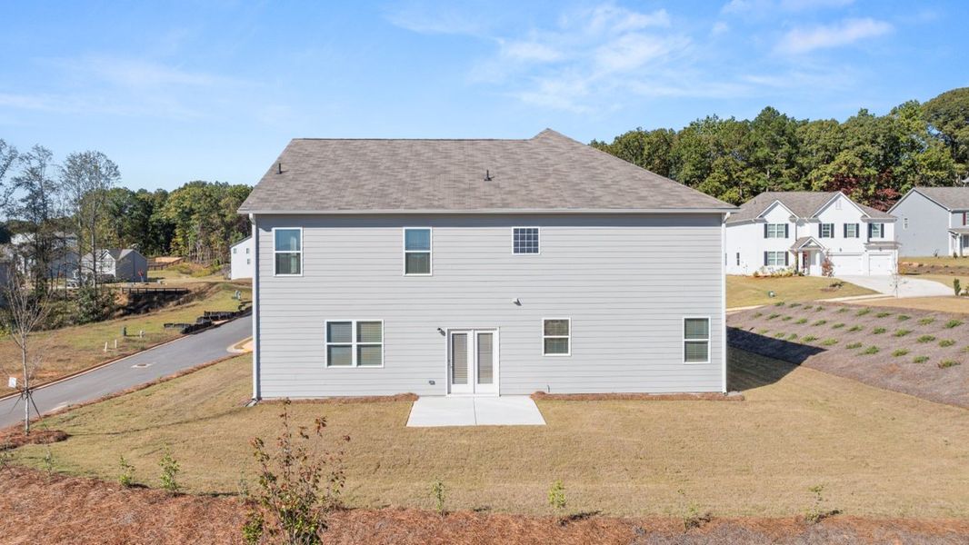 Representative exterior details of a home built from the Mansfield by D.R. Horton in Liberty Crossing, Braselton (Image 3).