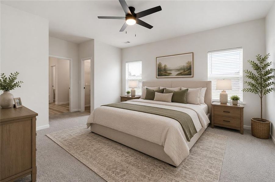 Furnished interior view inside a new home in Lake Preserve at Jackson Trail, Jefferson (Image 11). Furnished interior view inside a new home in Lake Preserve at Jackson Trail, Jefferson (Image 11).
