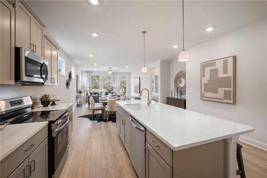 Furnished interior view inside a new home in , Cartersville (Image 8).