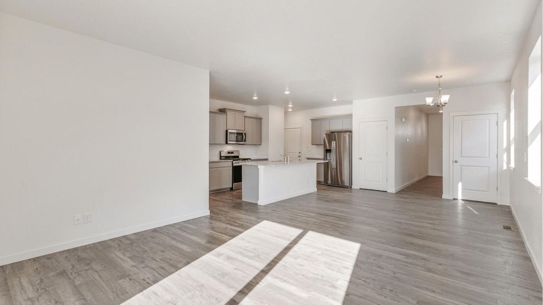 Representative unfurnished interior of a home built from the Elm by D.R. Horton in The Ridge at Lorson Ranch, Colorado Springs (Image 9).