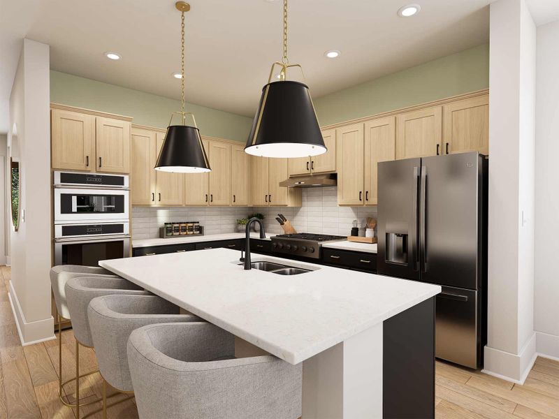 Representative furnished interior of a home built from the The Cody by David Weekley Homes in Elyson - Grove Row Collection, Katy (Image 7).