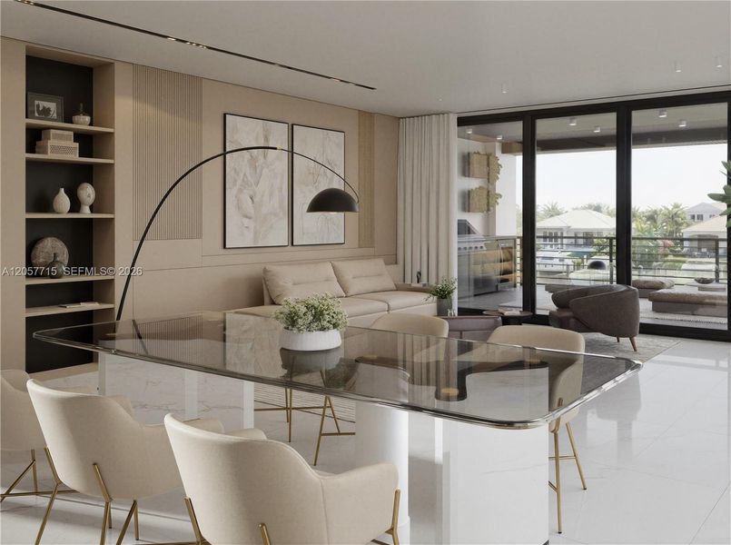 Furnished interior view inside a new home in , Fort Lauderdale (Image 5).