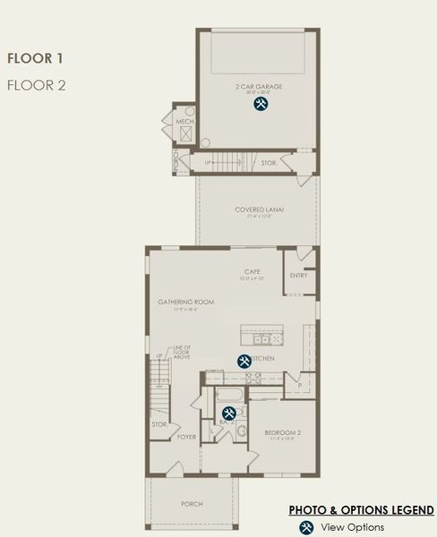 2D floor plan layout for the Mabel II with ADU by Pulte Homes in SeaFlower, Bradenton, FL (Image 3).