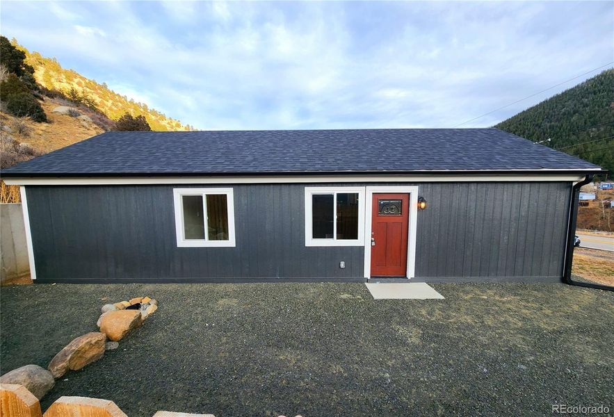 Exterior details and patio area of a home in , Downieville-Lawson-Dumont (Image 23).