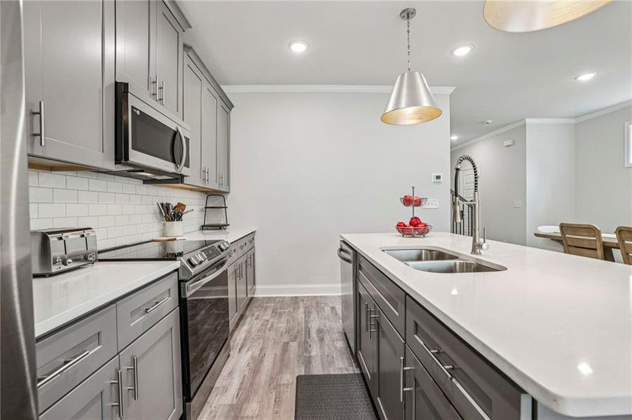 Furnished interior view inside a new home in Town Center Overlook, Peachtree Corners (Image 13).
