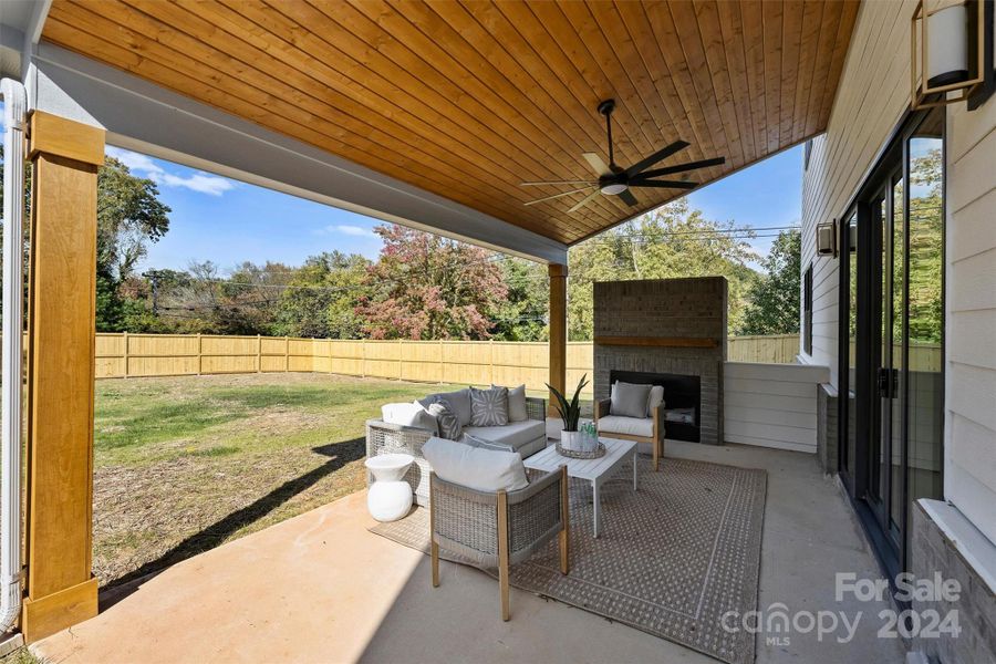 Covered Patio with Fireplace