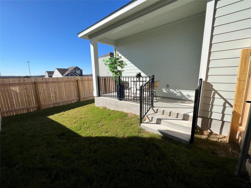 View of yard with a patio