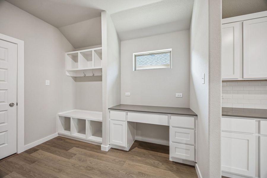 Home Management Center in the Heisman home plan by TX by Trophy Signature Homes – REPRESENTATIVE PHOTO