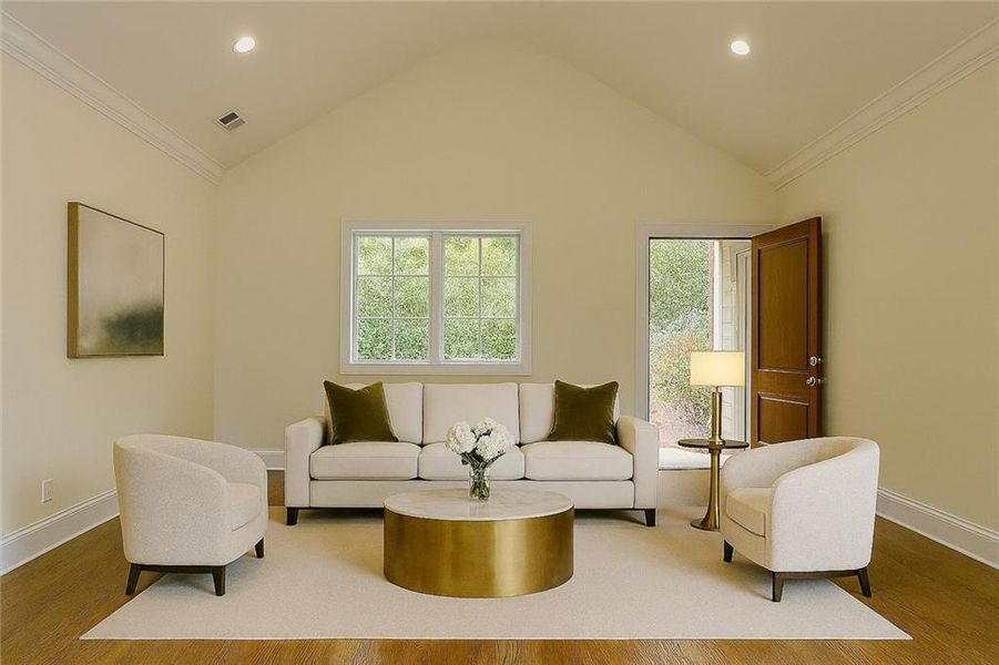 Furnished interior view inside a new home in , Atlanta (Image 13). Furnished interior view inside a new home in , Atlanta (Image 13).