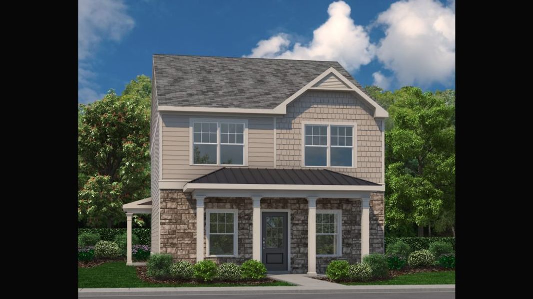 Representative exterior photo of a completed home built from the Whiteside by Piedmont Residential in Magnolia Trace, Flowery Branch, GA (Image 4).