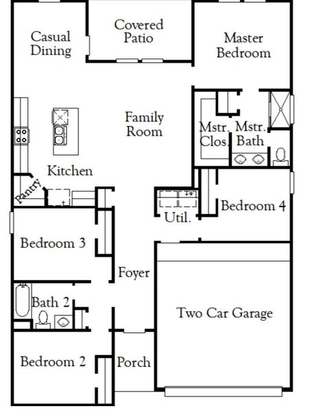 2D floor plan layout of this home in Windcress, Cove, TX (Image 2). 2D floor plan layout of this home in Windcress, Cove, TX (Image 2).