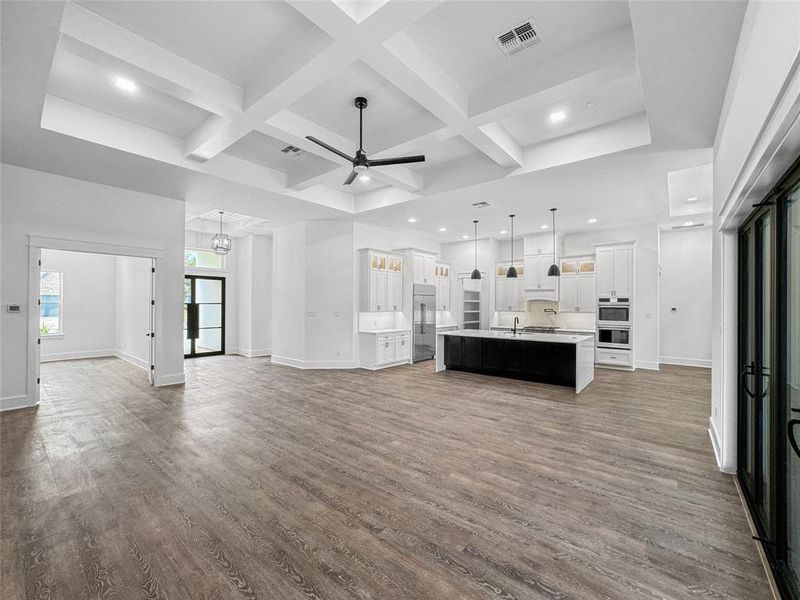 Kitchen Open to the Living Room